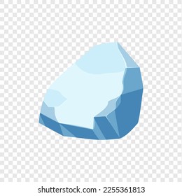 Hombro de roca de hielo. Piedra de forma natural. ilustración vectorial.