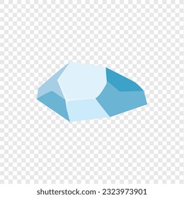 Hombro de roca de hielo. Piedra de forma natural. ilustración vectorial.