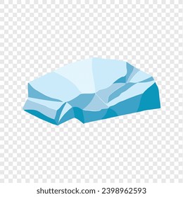 Hombro de roca de hielo. Piedra de forma natural. ilustración vectorial.