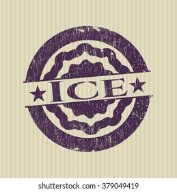 Hielo con textura de sello de goma