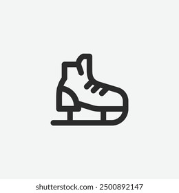 Ice scating Shoes icon. Ice scating Shoes isolated on white background. Ice scating Shoes vector illustration. Sign. Symbol. Button. Element. Silhouette. Logo. web