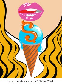 ice scream and lip