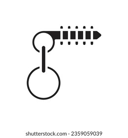 Ice Screw Filled Icon Vector Illustration