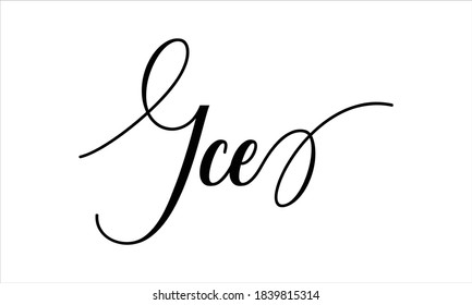 Ice Script Typography Cursive Calligraphy Black Stock Vector (Royalty ...