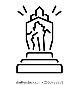 Ice sculpture icon in outline style 