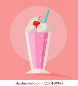 ice shake vector illustration