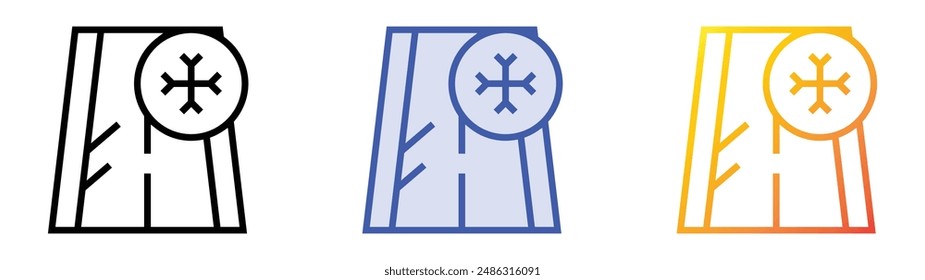 ice sheet icon. Linear, Blue Fill and Gradient Style Design Isolated On White Background