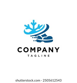 Ice Shoe Logo Icon vector.