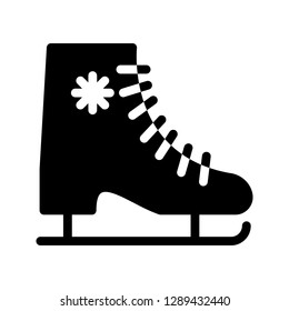 ice shoes glyph icon 