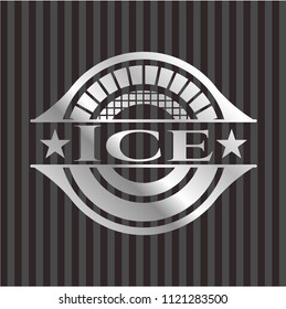 Ice silver shiny badge