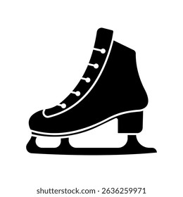 Ice skate black icon. sign for mobile concept and web design. vector illustration