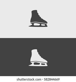 Ice skate  black and white icons.illustration isolated vector sign symbol 