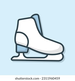Ice Skate flat outlined icon