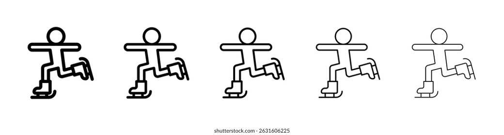 Ice skate icon in black. Vector illustration for graphic design