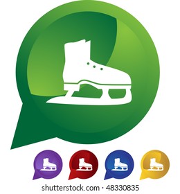 Símbolo del icono de patinaje sobre hielo aislado en un fondo.