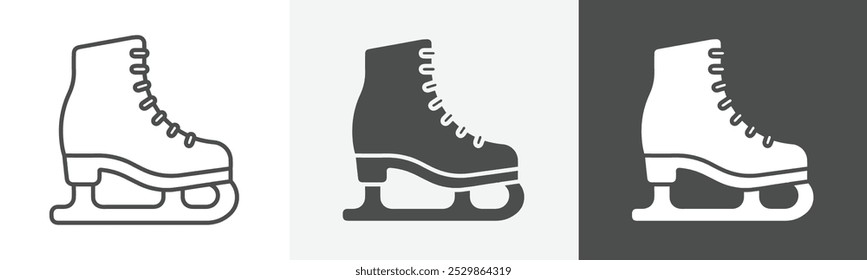 Schlittschuh-Symbol Flacher Logo-Vektor