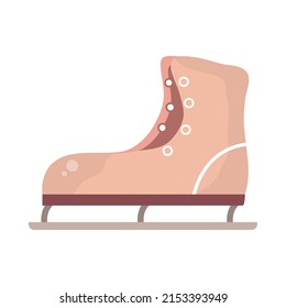 icono de patinaje sobre hielo aislado plano