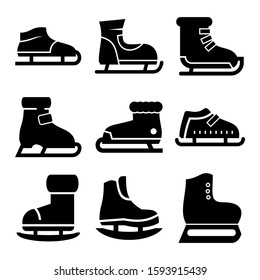 ice skate icon isolated sign symbol vector illustration - Collection of high quality black style vector icons

