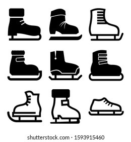 ice skate icon isolated sign symbol vector illustration - Collection of high quality black style vector icons
