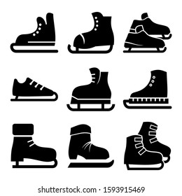 ice skate icon isolated sign symbol vector illustration - Collection of high quality black style vector icons
