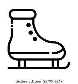 Ice Skate Icon in Line Style