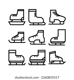 ice skate icon or logo isolated sign symbol vector illustration - high quality black style vector icons