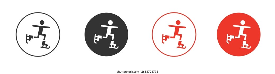 Ice skate icon for logo, vector sign symbol for design