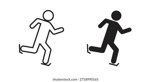 Ice skate icon for mobile app, editable designs