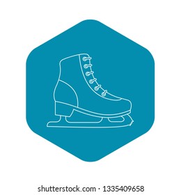 Ice skate icon. Outline illustration of ice skate vector icon for web