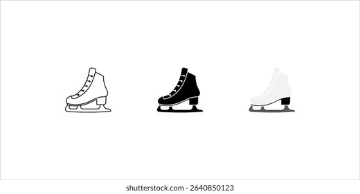 Ice skate icon set. sign for mobile concept and web design. vector illustration