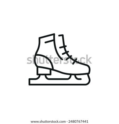 Ice Skate icon. Simple Ice Skate icon for social media, app, and web design. Vector illustration.