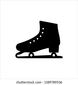 Ice Skate Icon, Ice Skating Icon Vector Art Illustration