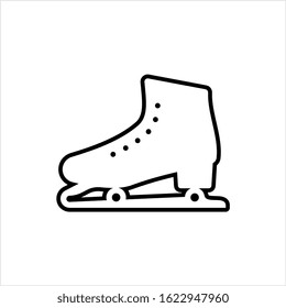 Ice Skate Icon, Ice Skating Icon Vector Art Illustration