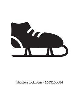 Ice skate icon in trendy flat style design. Vector graphic illustration. Suitable for website design, logo, app, and ui. EPS 10.