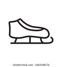 Ice skate icon in trendy outline style design. Vector graphic illustration. Suitable for website design, logo, app, and ui. Editable vector stroke. EPS 10.