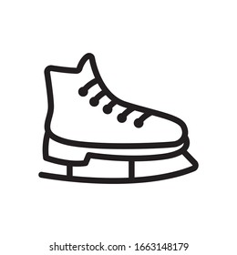 Ice skate icon in trendy outline style design. Vector graphic illustration. Suitable for website design, logo, app, and ui. Editable vector stroke. EPS 10.