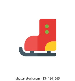 Ice Skate Icon Vector Illustration in Flat Style for Any Purpose