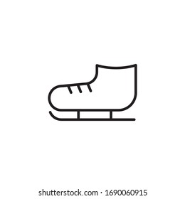 ice skate icon vector illustration. ice skate icon line style design