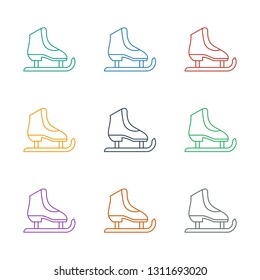 ice skate icon white background. Editable line ice skate icon from entertainment. Trendy ice skate icon for web and mobile.