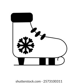 Ice Skate icon with white background vector stock illustration