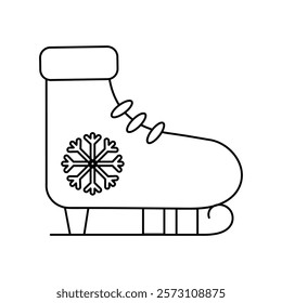 Ice Skate icon with white background vector stock illustration