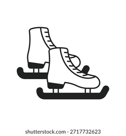 Ice Skate icon with white background vector stock illustration