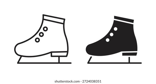 Eislaufsymbole, Linienvektor. fester Symbolsatz