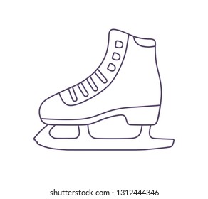 Ice skate line icon