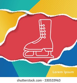 Ice skate line icon
