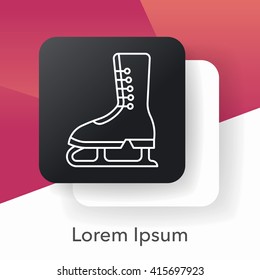 Ice skate line icon