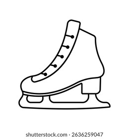 Ice skate line icon. sign for mobile concept and web design. vector illustration