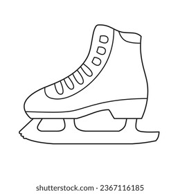 Ice imagen vectorial de la línea de patines