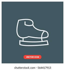 ice skate line vector icon
