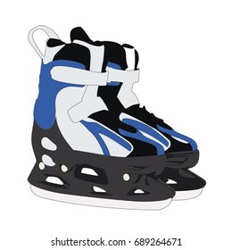 Ice skate realistic vector illustration isolated